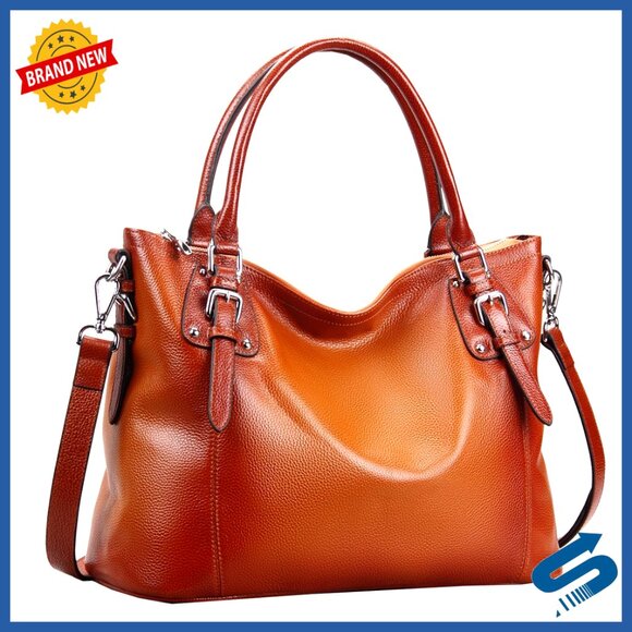 Genuine Leather Tote Shoulder Bag Crossbody Purse Top Handle Satchel